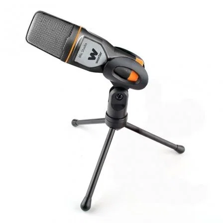 Woxter Micrófono Condensador Mic Studio Black con Trípode Ajustable